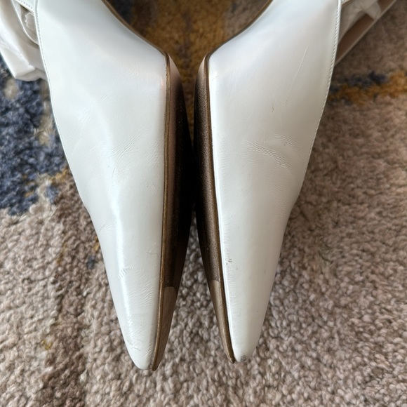 Stuart Weitzman Avianna White Leather Slingback Pump - Picture 5 of 10